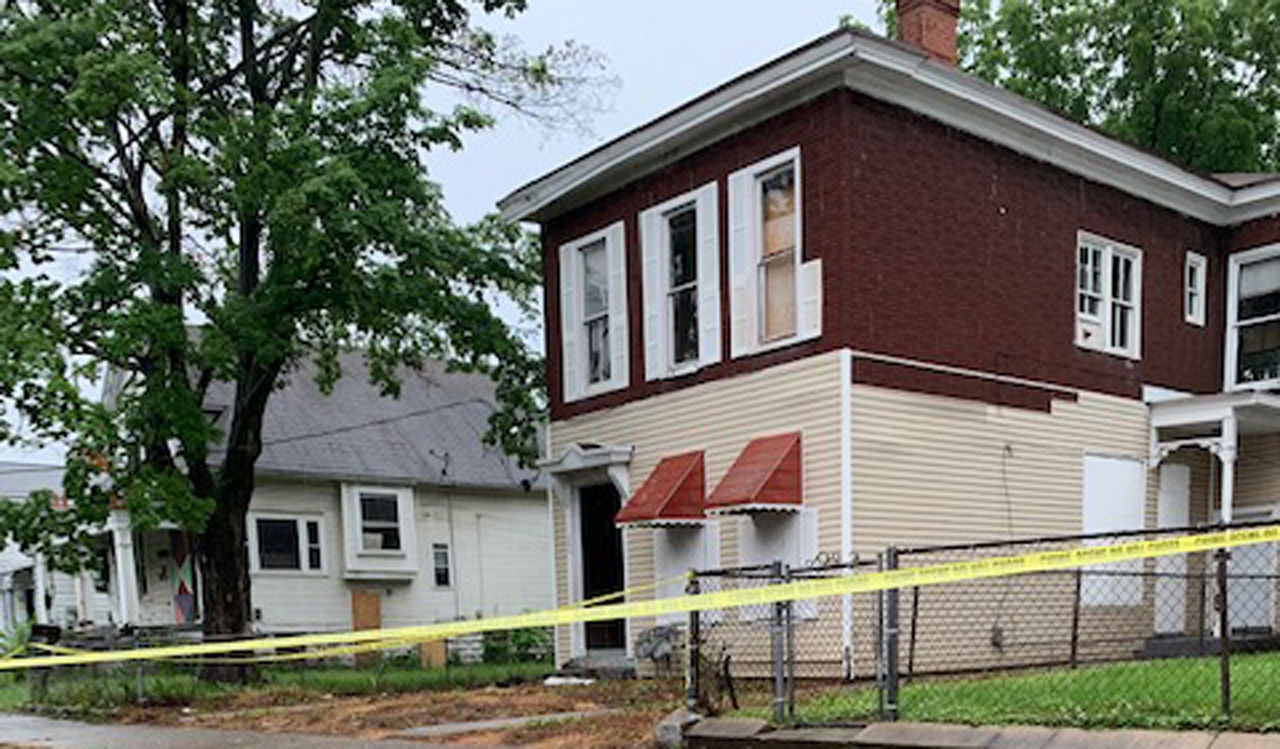 Shooting scene on Crop Street in Portland on May 29, 2019.